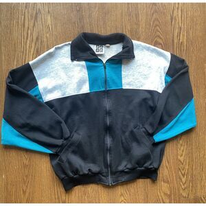 Y2K Retro Color Block Track Jacket